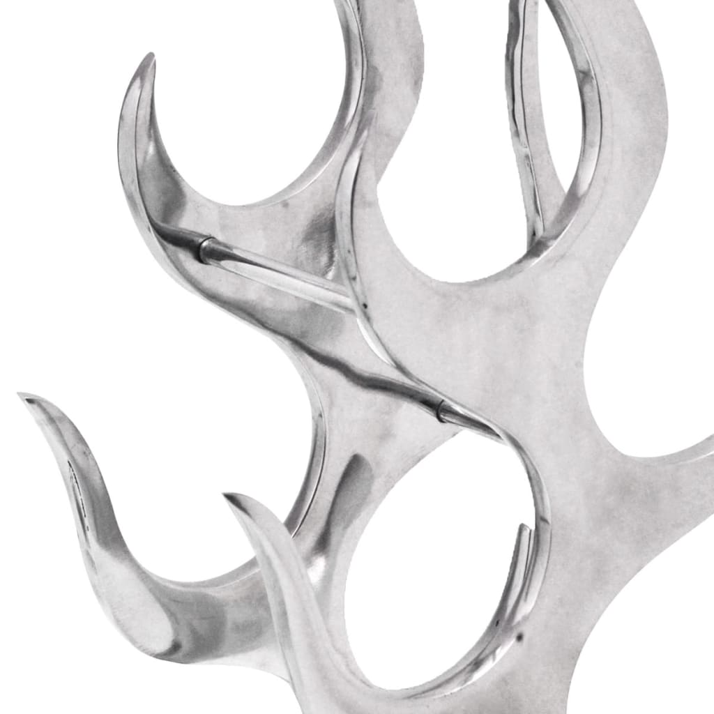 Vinreol Flammedesign Aluminium Sølvfarvet 9 Flasker - Billede 3