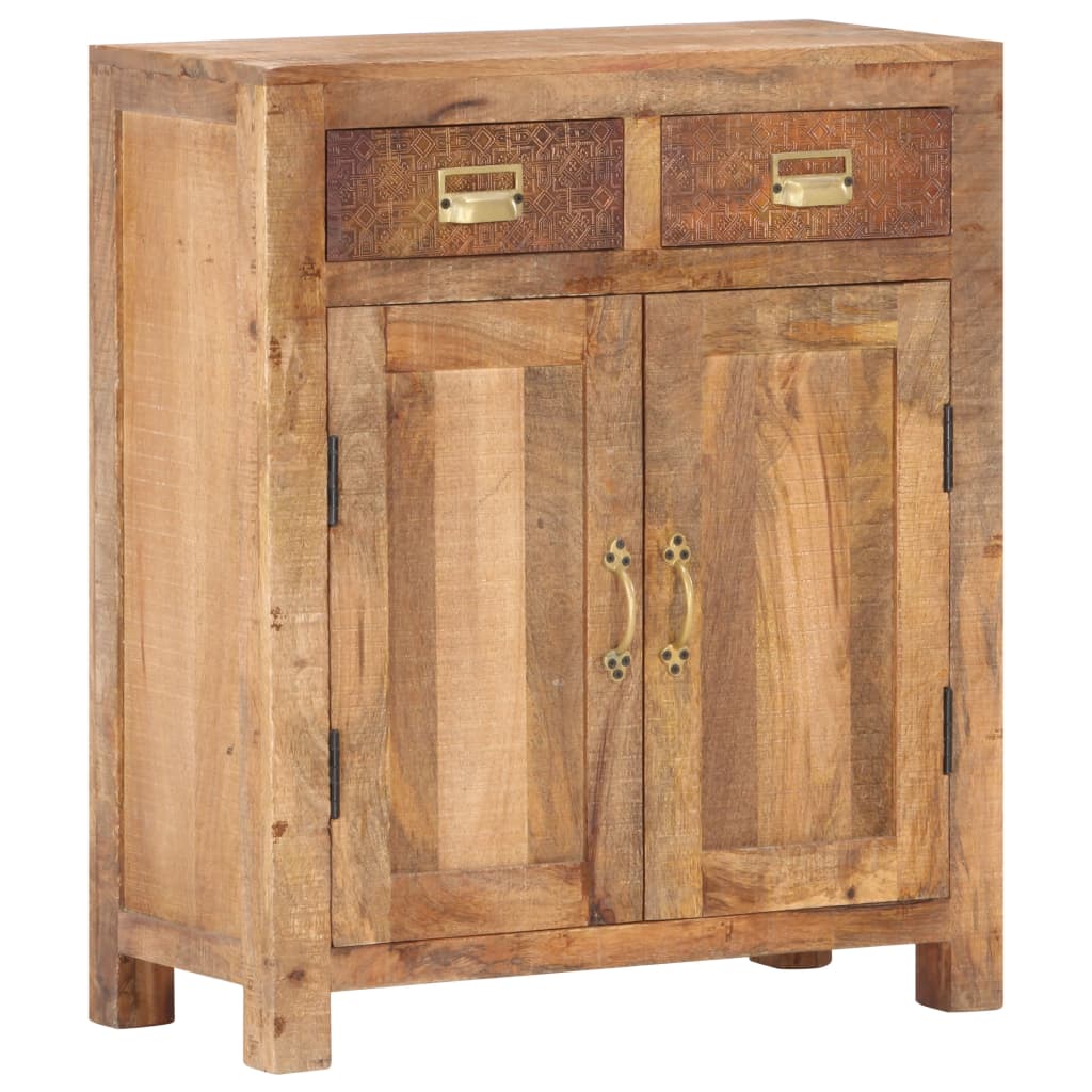 Skænk 65X30X75 Cm Massivt Ru Mangotræ