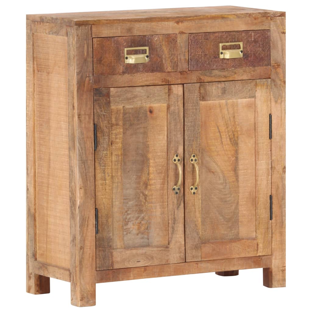 Skænk 65X30X75 Cm Massivt Ru Mangotræ
