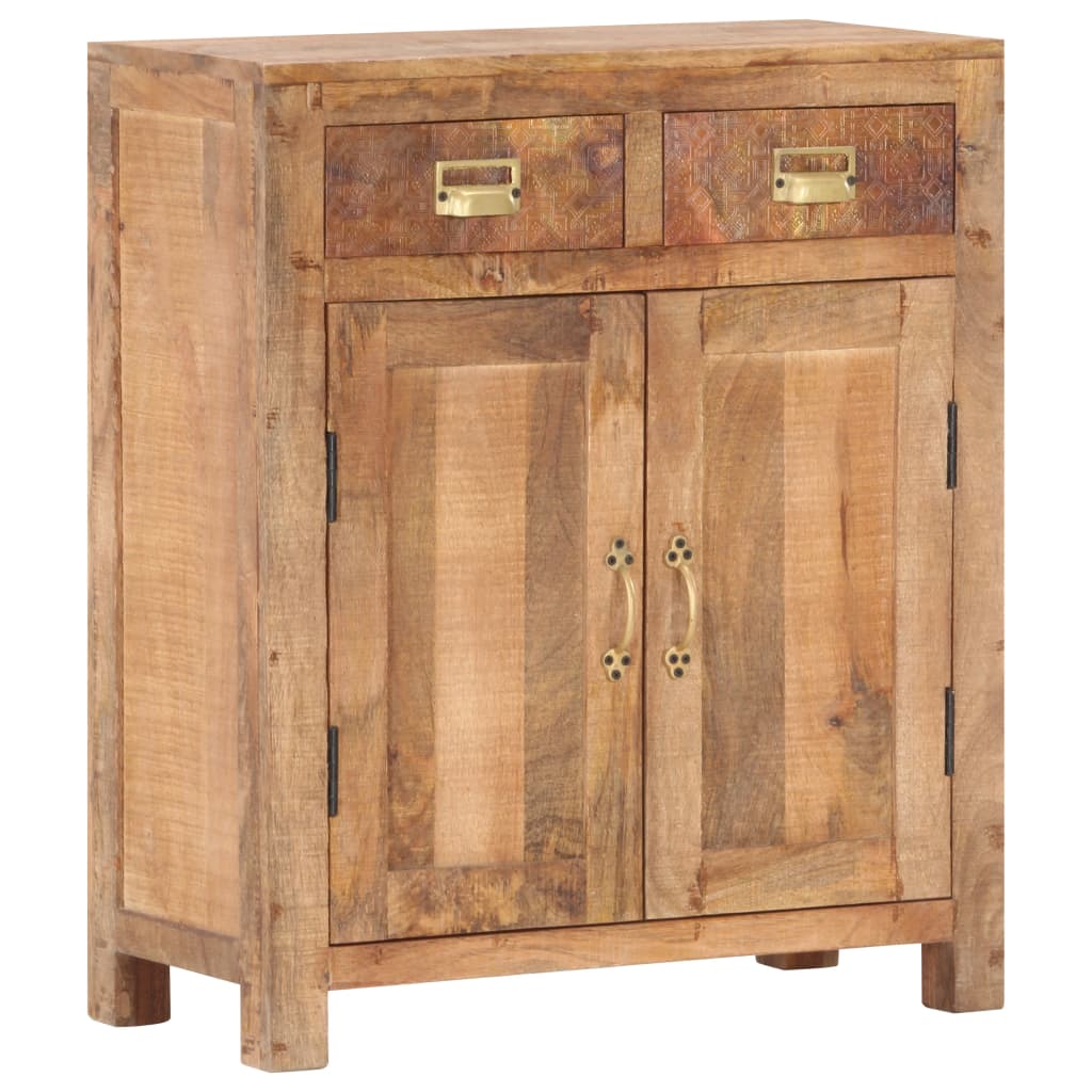 Skænk 65X30X75 Cm Massivt Ru Mangotræ