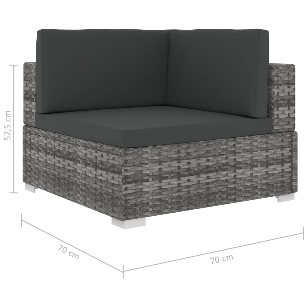 Loungesæt Til Haven 6 Dele Med Hynder Polyrattan