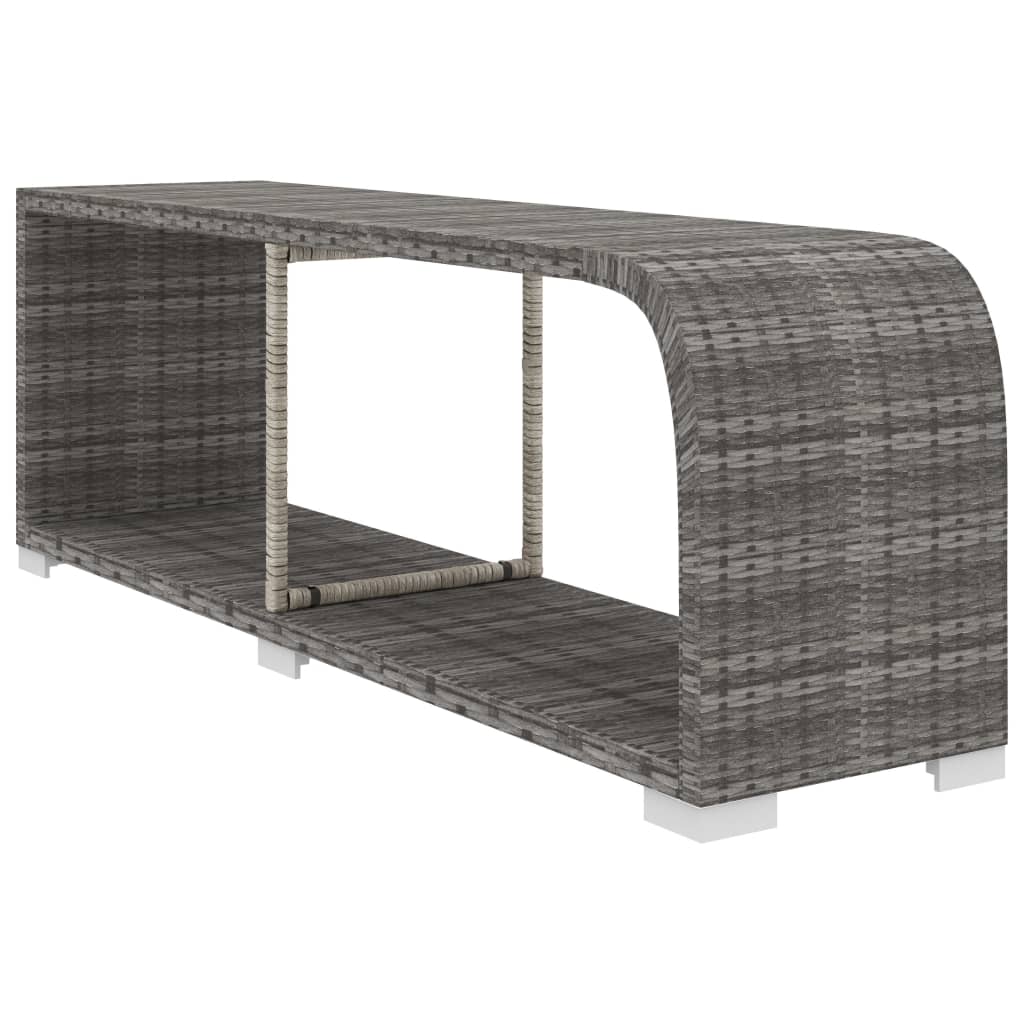 Haveloungesæt 11 Dele Med Hynder Polyrattan Sort