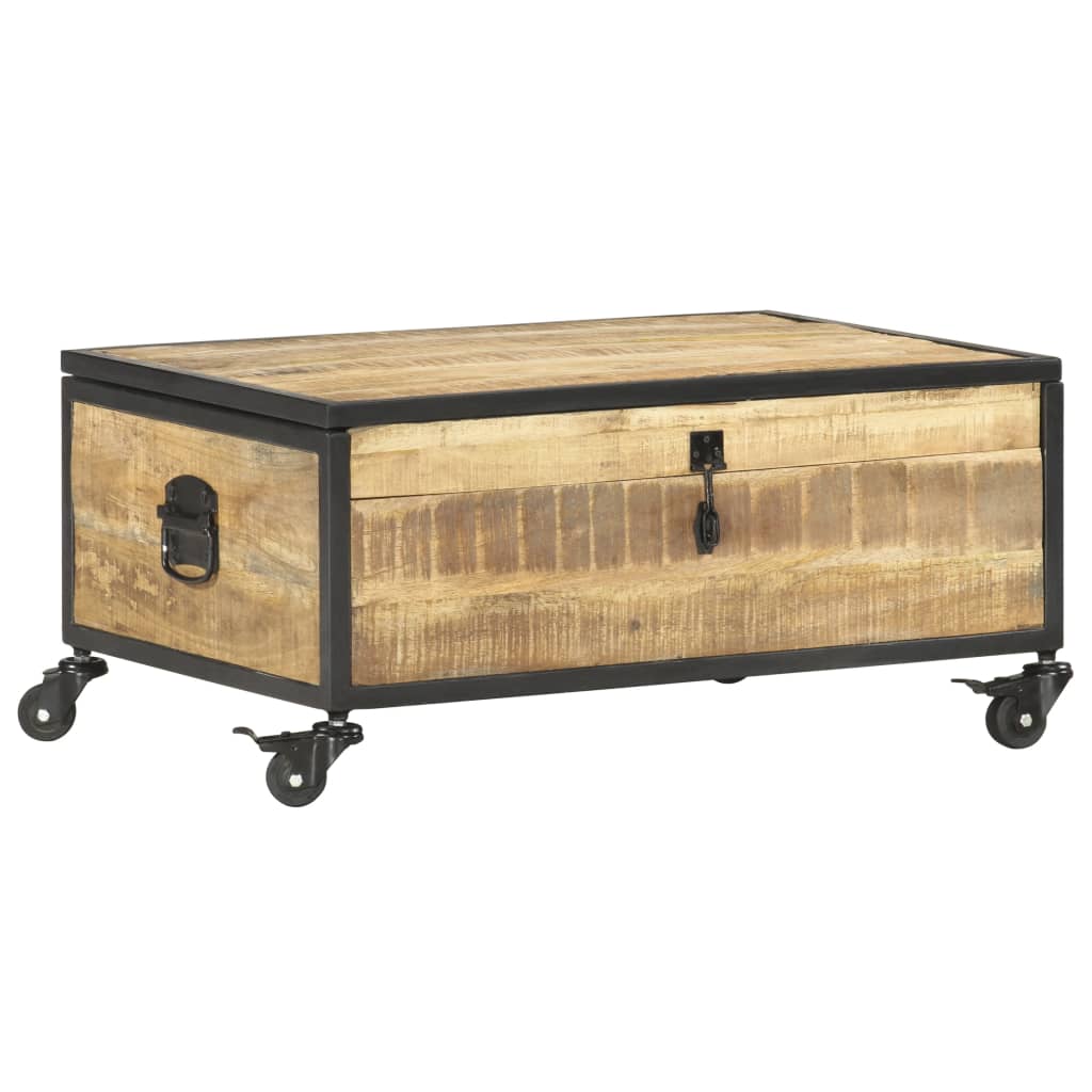 Sofabord 70x50x33 Cm Massivt Mangotræ - Billede 8