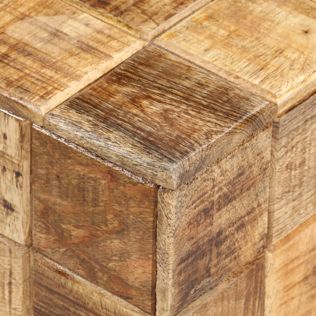 Sofaborde 2 Stk. Med Blokdesign Ru Mangotræ - Billede 5