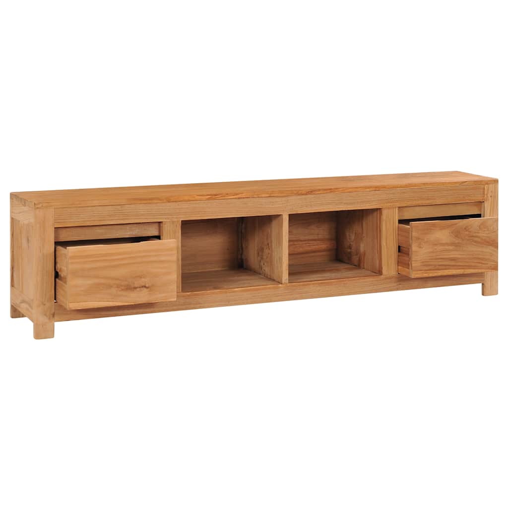 Tv-bord 115x30x35 Cm Massivt Teaktræ - Billede 2
