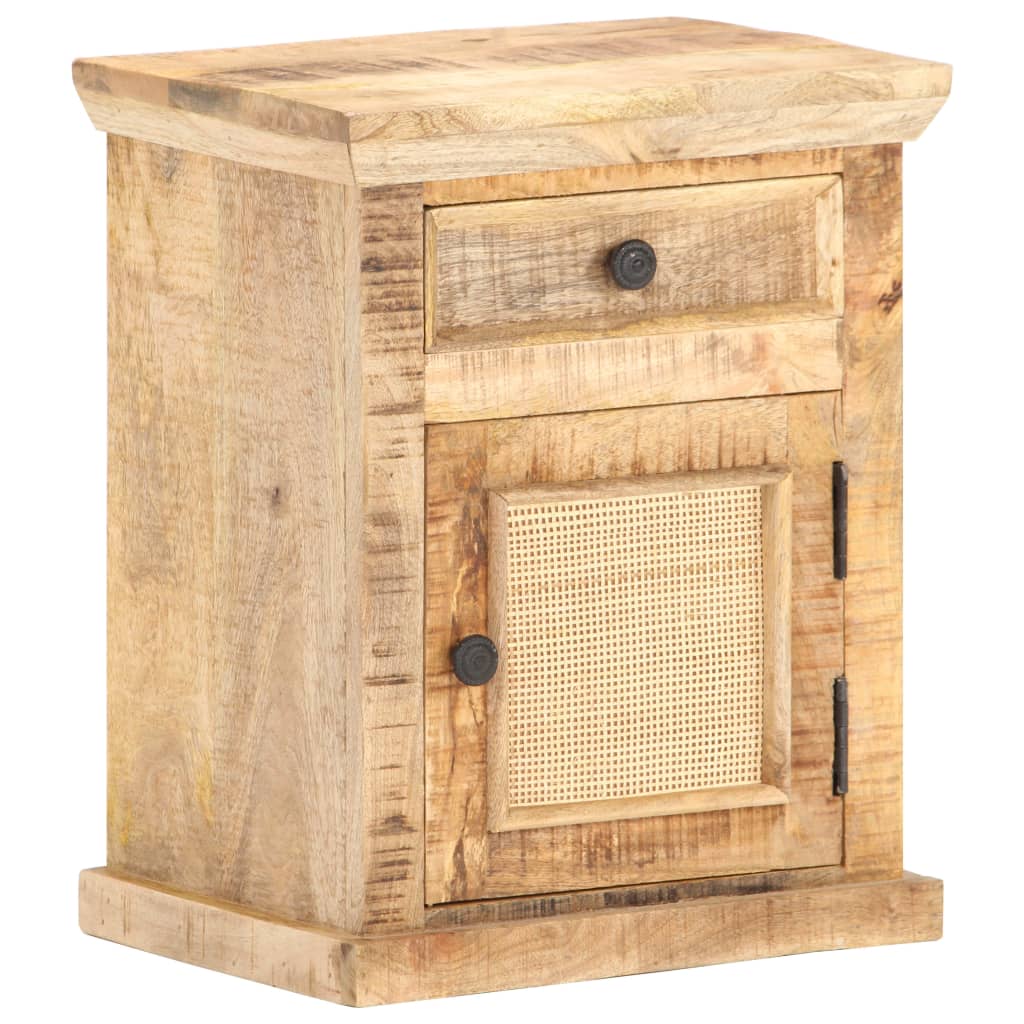 Sengeskab 40X30X50 Cm Massivt Mangotræ Og Naturlige Rør