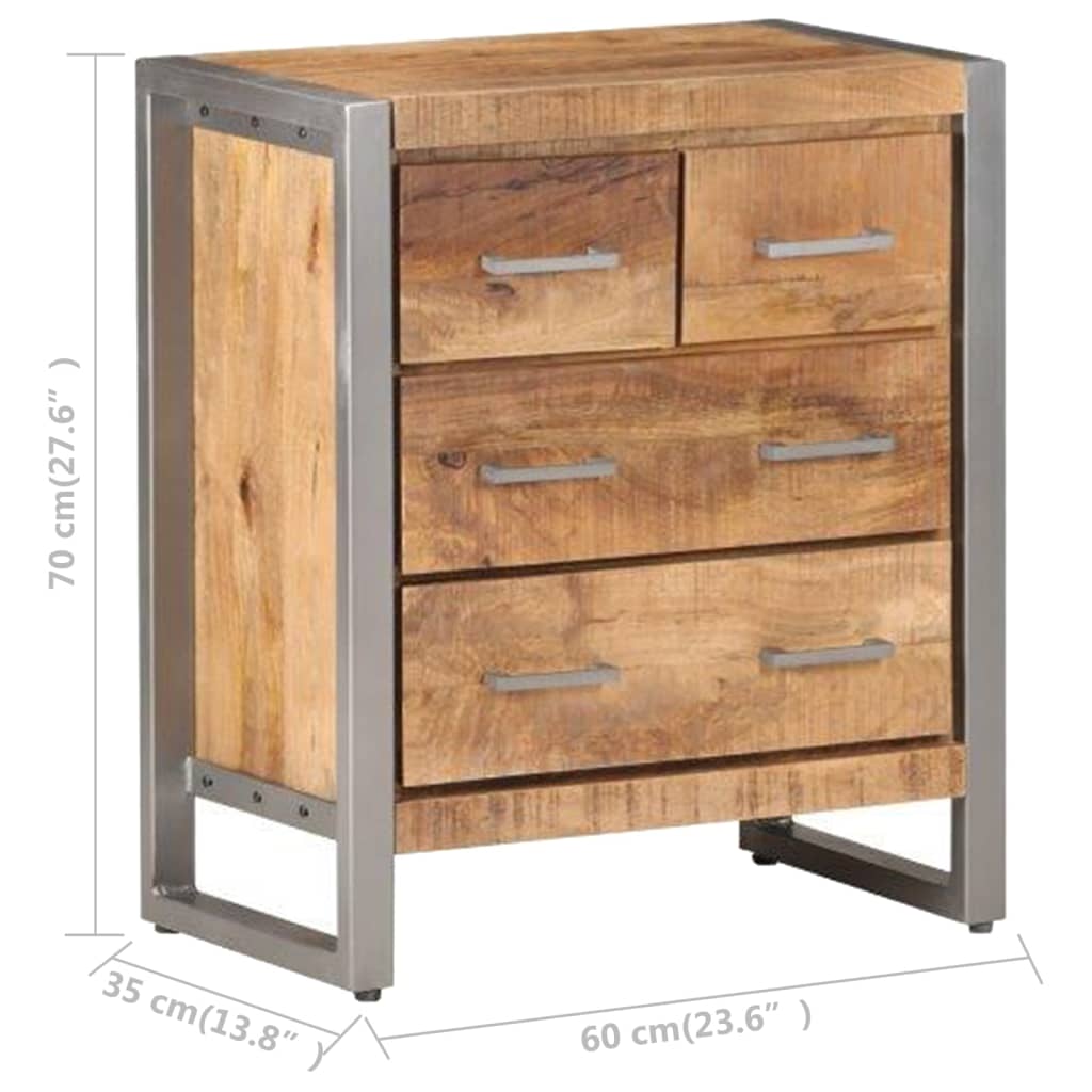 Skænk 60x35x70 Cm Ru Mangotræ - Billede 6