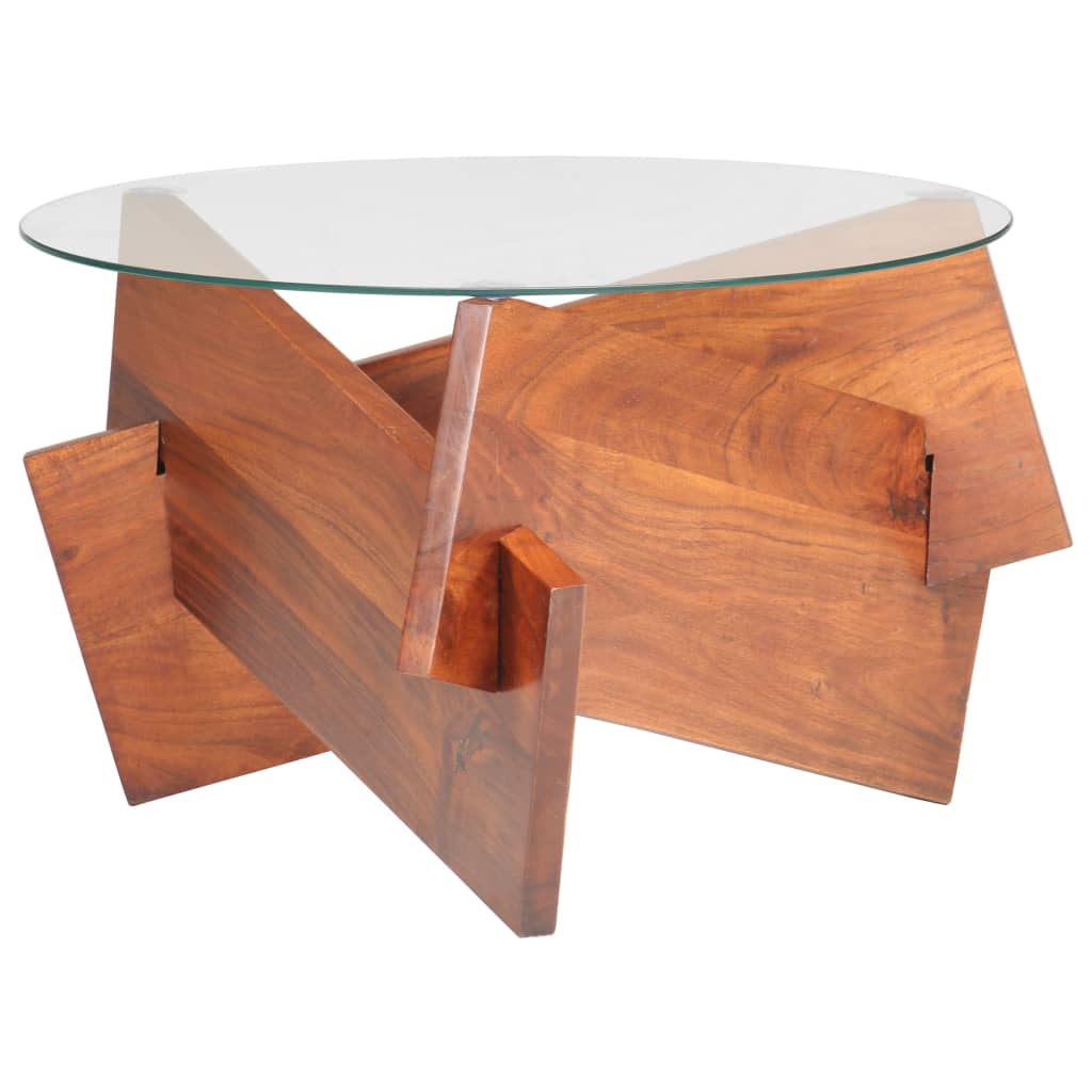 Sofabord 60 Cm Massivt Akacietræ - Billede 6