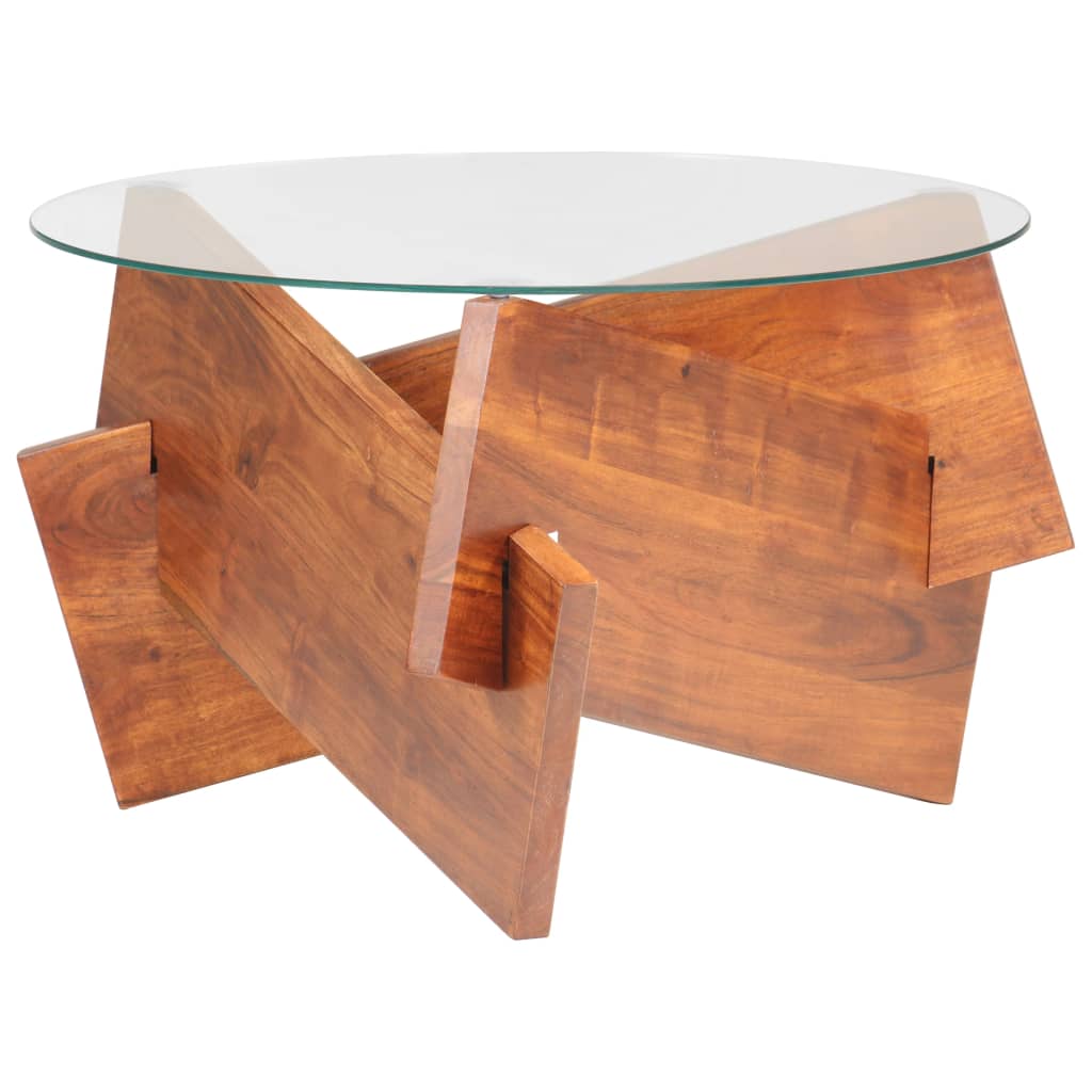 Sofabord 60 Cm Massivt Akacietræ - Billede 7