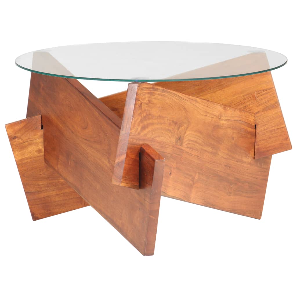 Sofabord 60 Cm Massivt Akacietræ - Billede 8