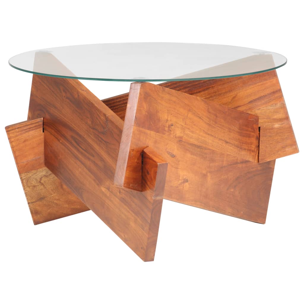 Sofabord 60 Cm Massivt Akacietræ - Billede 9