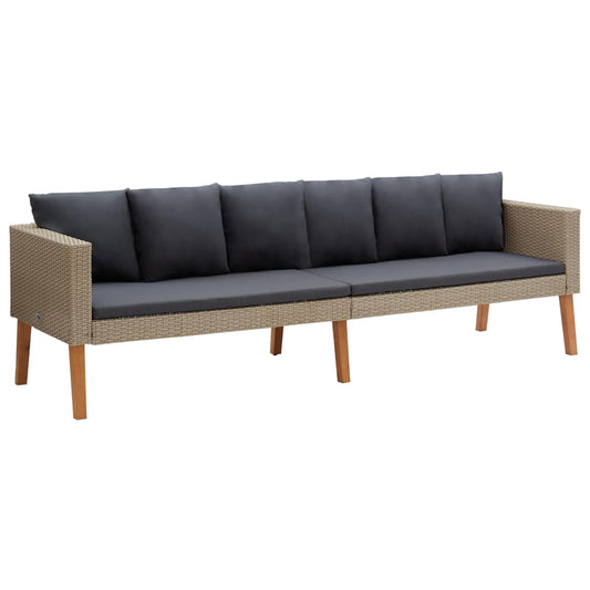 3-Personers Havesofa Med Hynder Polyrattan