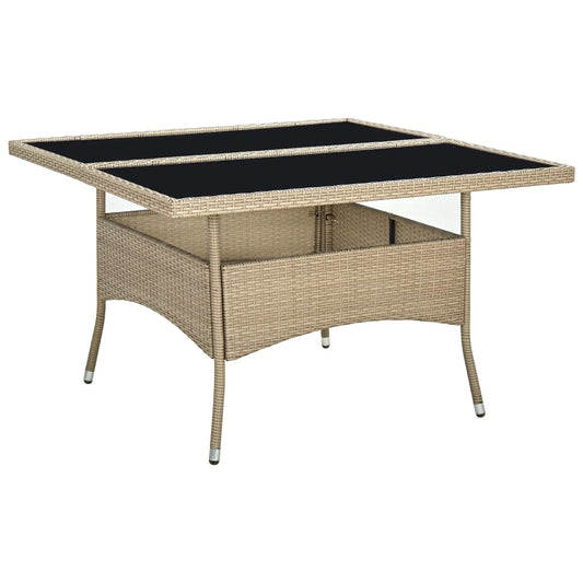Havebord Polyrattan Og Glas