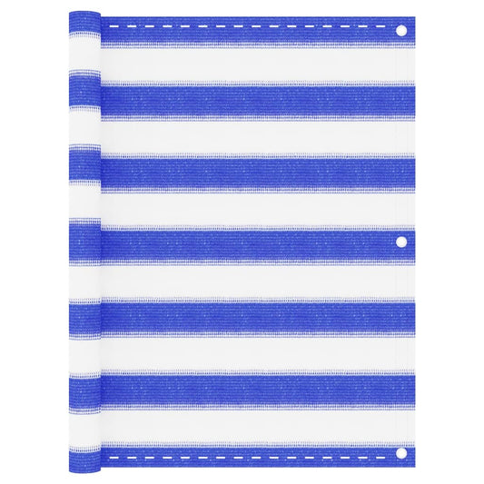 Altanafskærmning Hdpe Blå Og Hvid