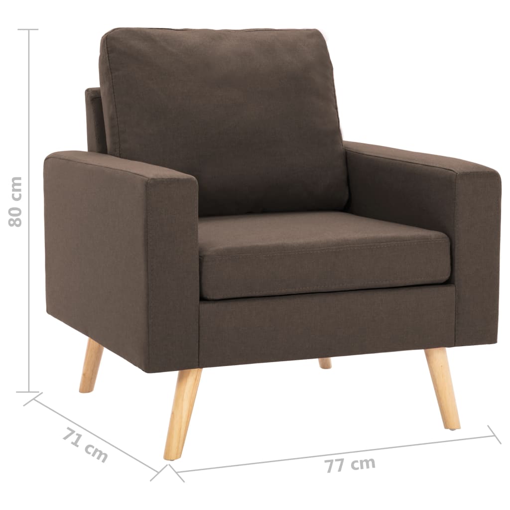 Lænestol og 2-Personers Sofa Sæt Stof