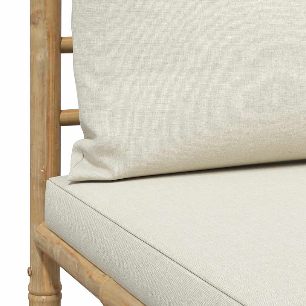 Midterdel Til Havesofa Med Hynder Bambus