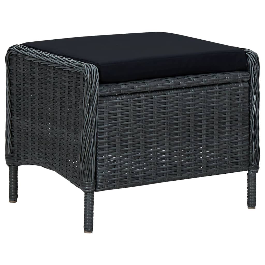 Loungesæt til Haven 2 Dele med Hynder Polyrattan - billede 7