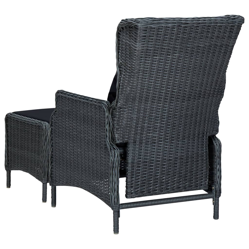 Udendørs Spisebordssæt 9 Dele med Hynder Polyrattan - billede 9