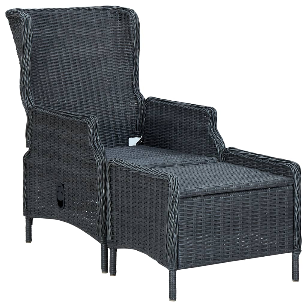 Udendørs Spisebordssæt 9 Dele med Hynder Polyrattan - billede 10