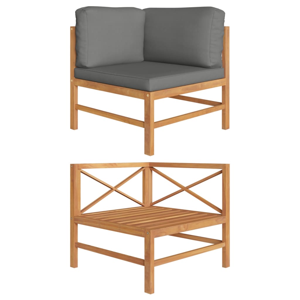 Hjørnedel Til Sofa Med Hynder Massivt Teaktræ - Variant 316111