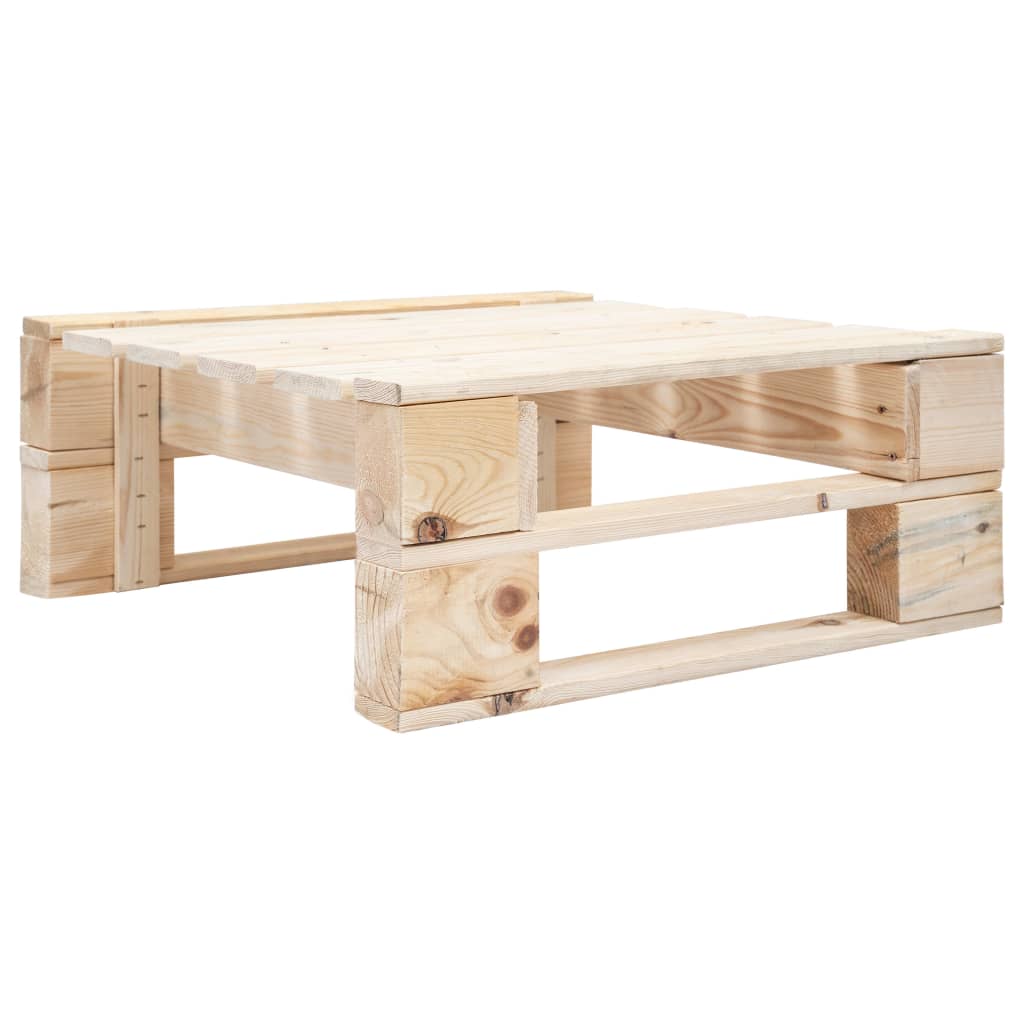 2-Personers Pallesofa Med Hynder Imprægneret Fyrretræ Beige