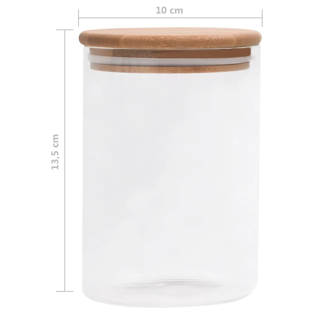 Opbevaringsglas Med Bambuslåg 4 Stk. - Billede 7