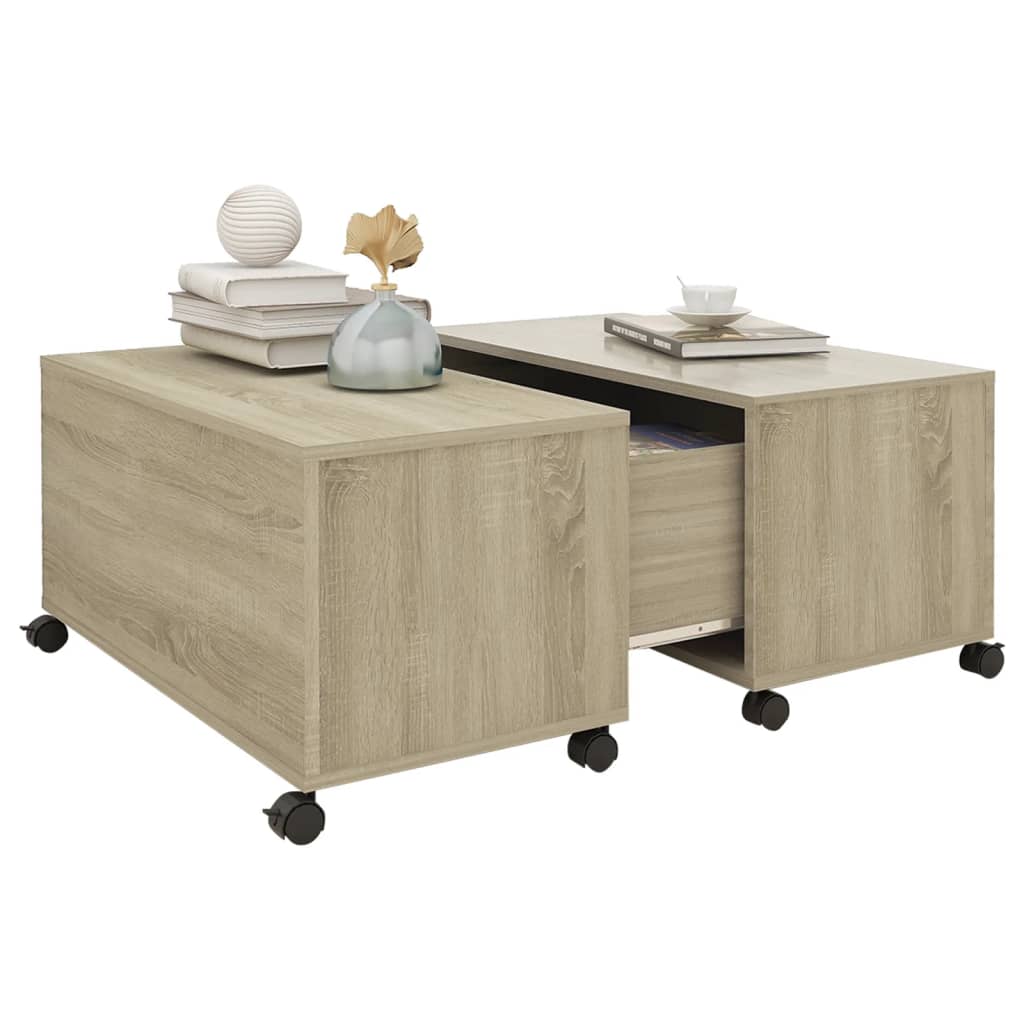 Sofabord 75X75X38 Cm Konstrueret Træ