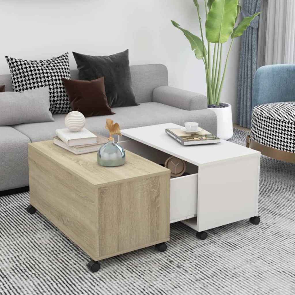 Sofabord 75X75X38 Cm Konstrueret Træ