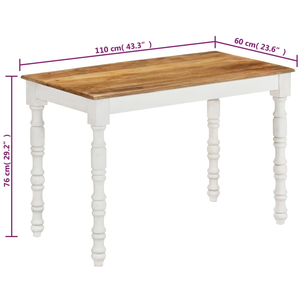 Spisebord 160x60x76 Cm Massivt Mangotræ - Billede 8