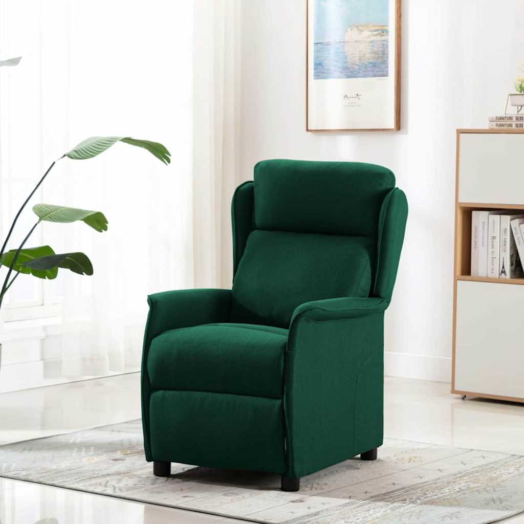 Liggestol Mørkegrøn 67.5 X 93.5 X 101.5 Cm Stof - Billede 2