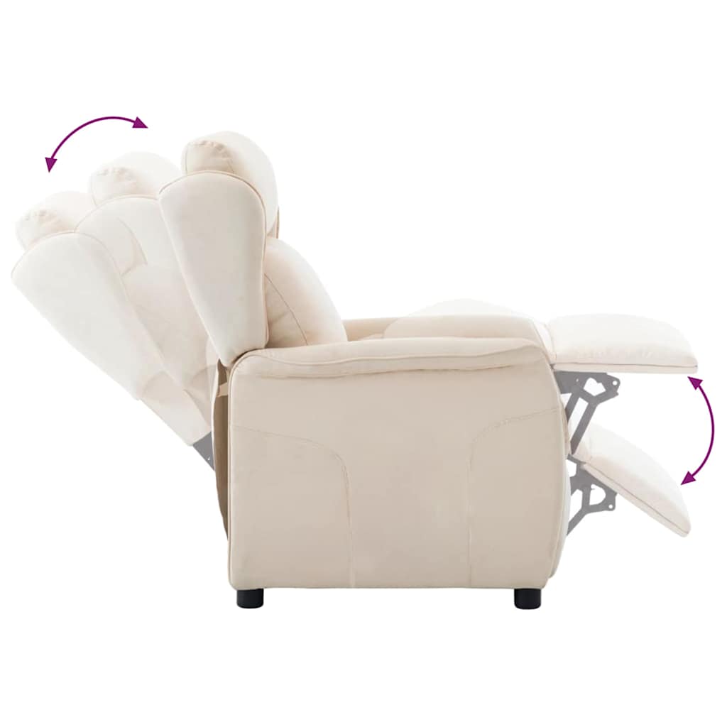 Liggestol Creme 67.5 X 93.5 X 101.5 Cm Stof - Billede 7