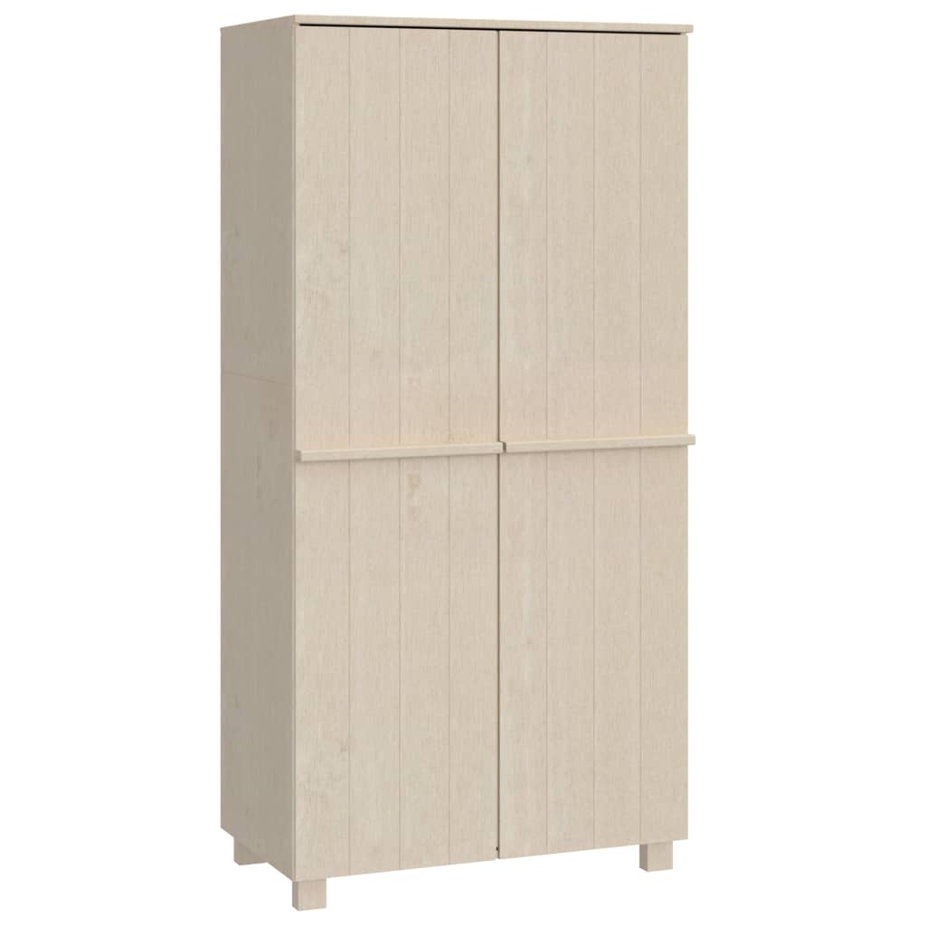 Klædeskab Hamar 89x50x180 Cm Massivt Fyrretræ - Billede 2