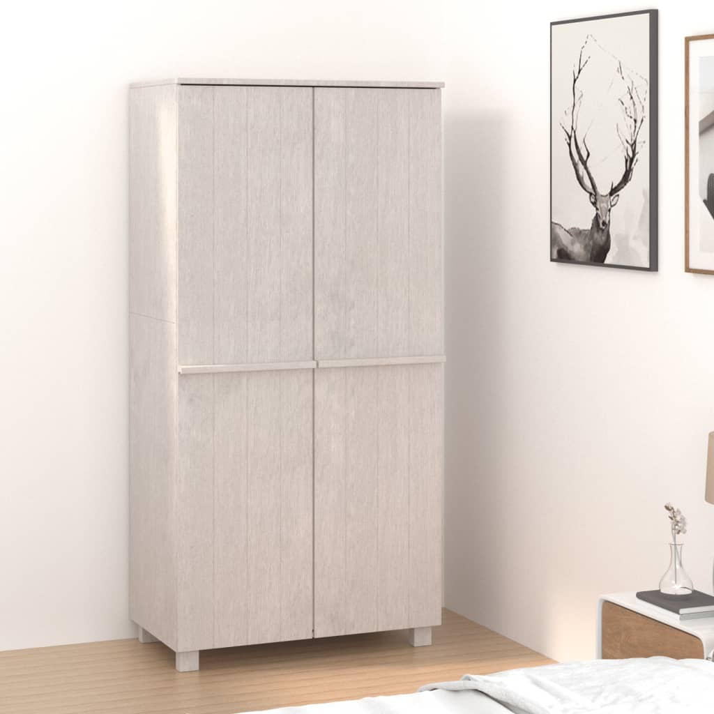 Klædeskab Hamar 89x50x180 Cm Massivt Fyrretræ