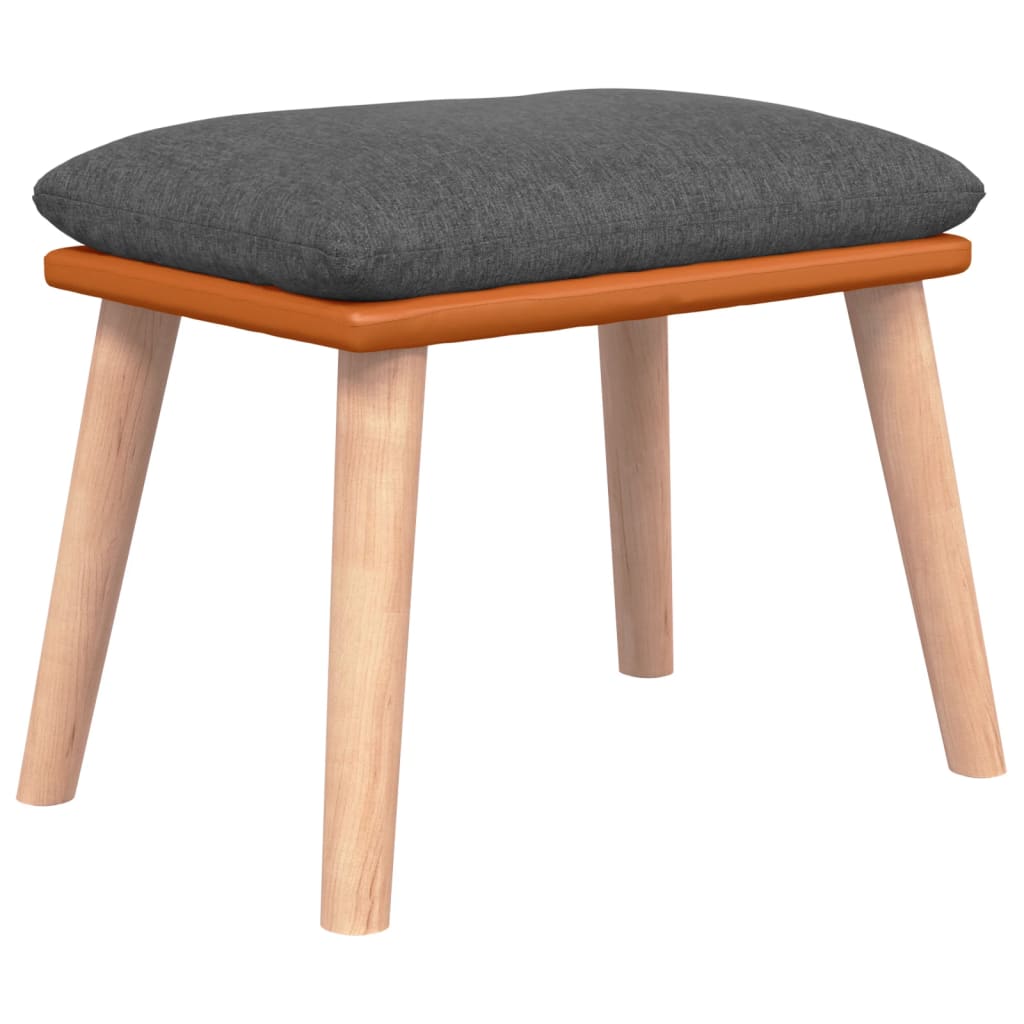 Fodskammel 45x29,5x35 Cm Stof Og Kunstlæder - Billede 2