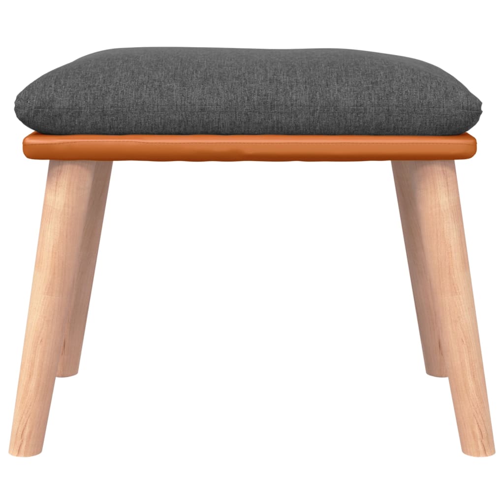 Fodskammel 45x29,5x35 Cm Stof Og Kunstlæder - Billede 3