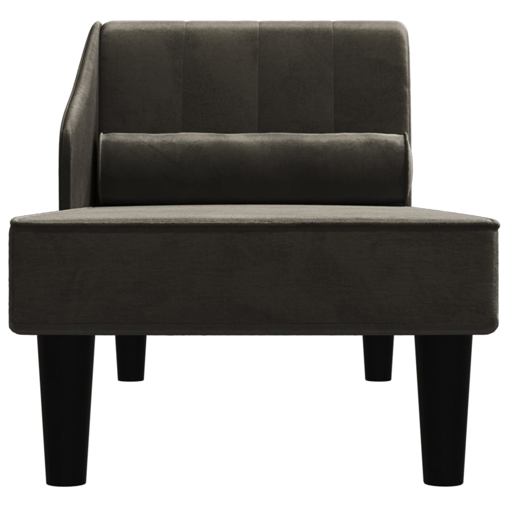Chaiselong Med Bolster Fløjl