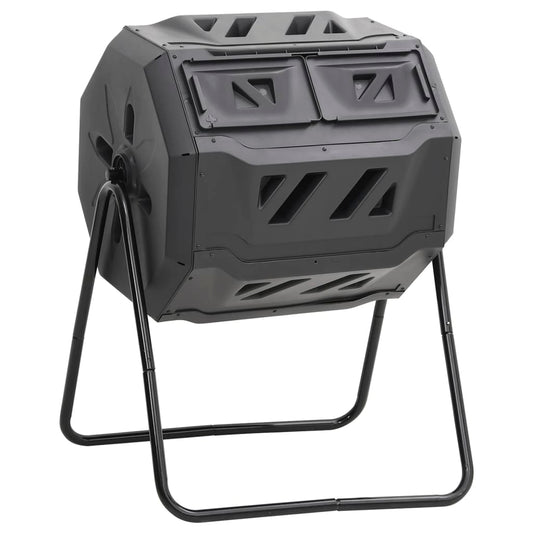 Kompostbeholder Til Have 73X64X95 Cm 160 L Sort