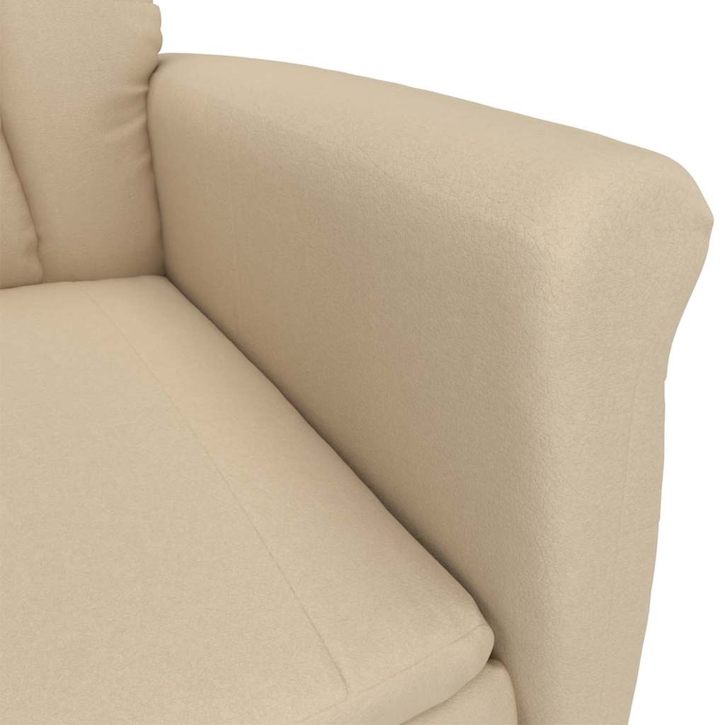 Lænestol Creme Creme 70.5 X 96.5 X 95 Cm Stof Og Metal - Billede 6