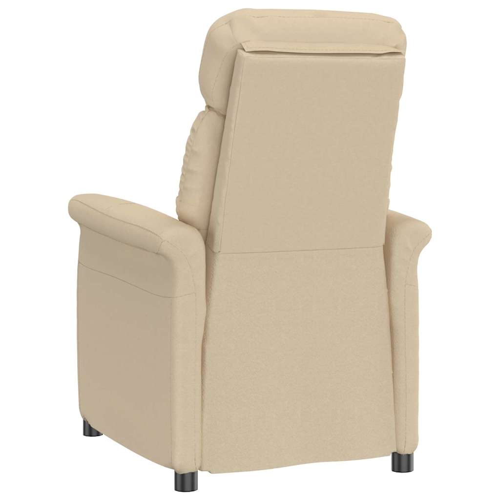 Lænestol Creme Creme 70.5 X 96.5 X 95 Cm Stof Og Metal - Billede 5