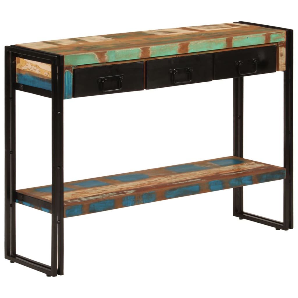 Konsolbord 110x30x76 Cm Massivt Træ - Billede 9