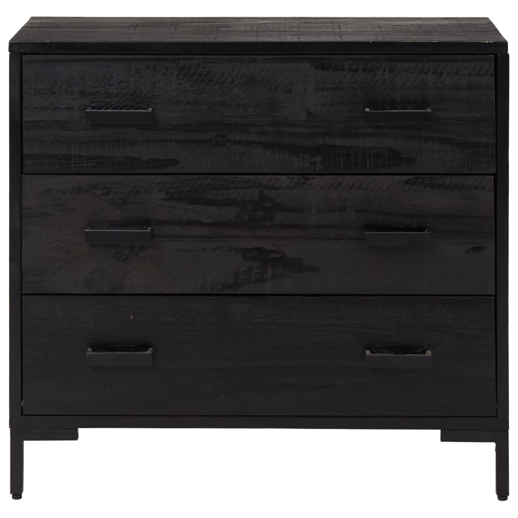 Kommode 75X35X70 Cm Massivt Fyrretræ