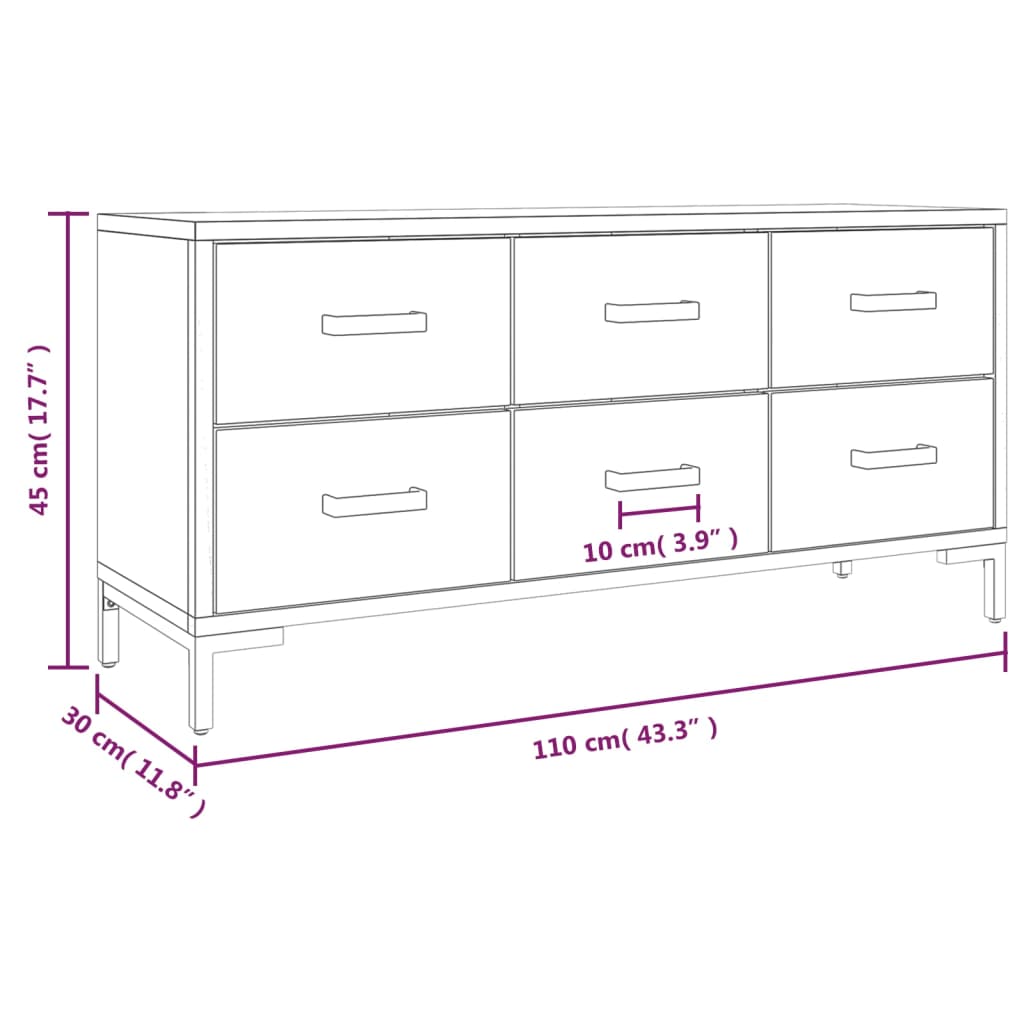 Opbevaringsbænk 110x30x45 Cm Massivt Fyrretræ Brun - Billede 7