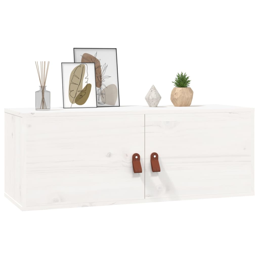 Vægskabe 2 Stk. 80X30X30 Cm Massivt Fyrretræ