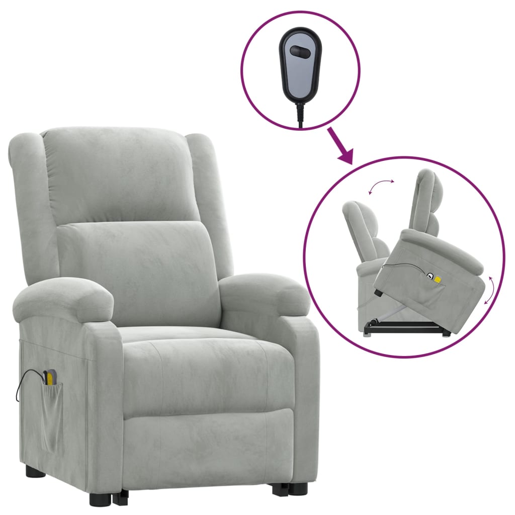 Løftestol Med Massagefunktion Velour