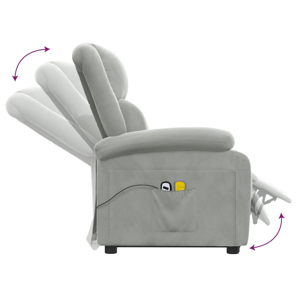 Løftestol Med Massagefunktion Velour