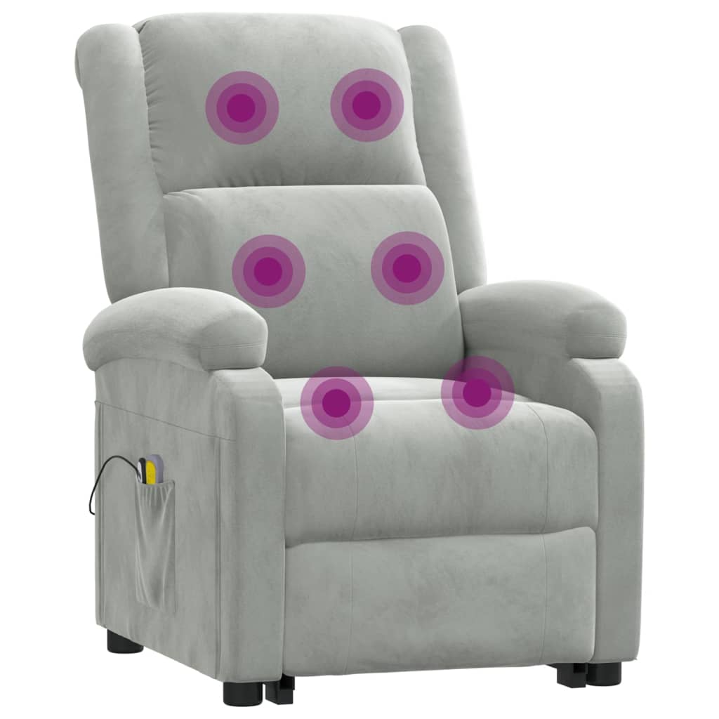 Løftestol Med Massagefunktion Velour
