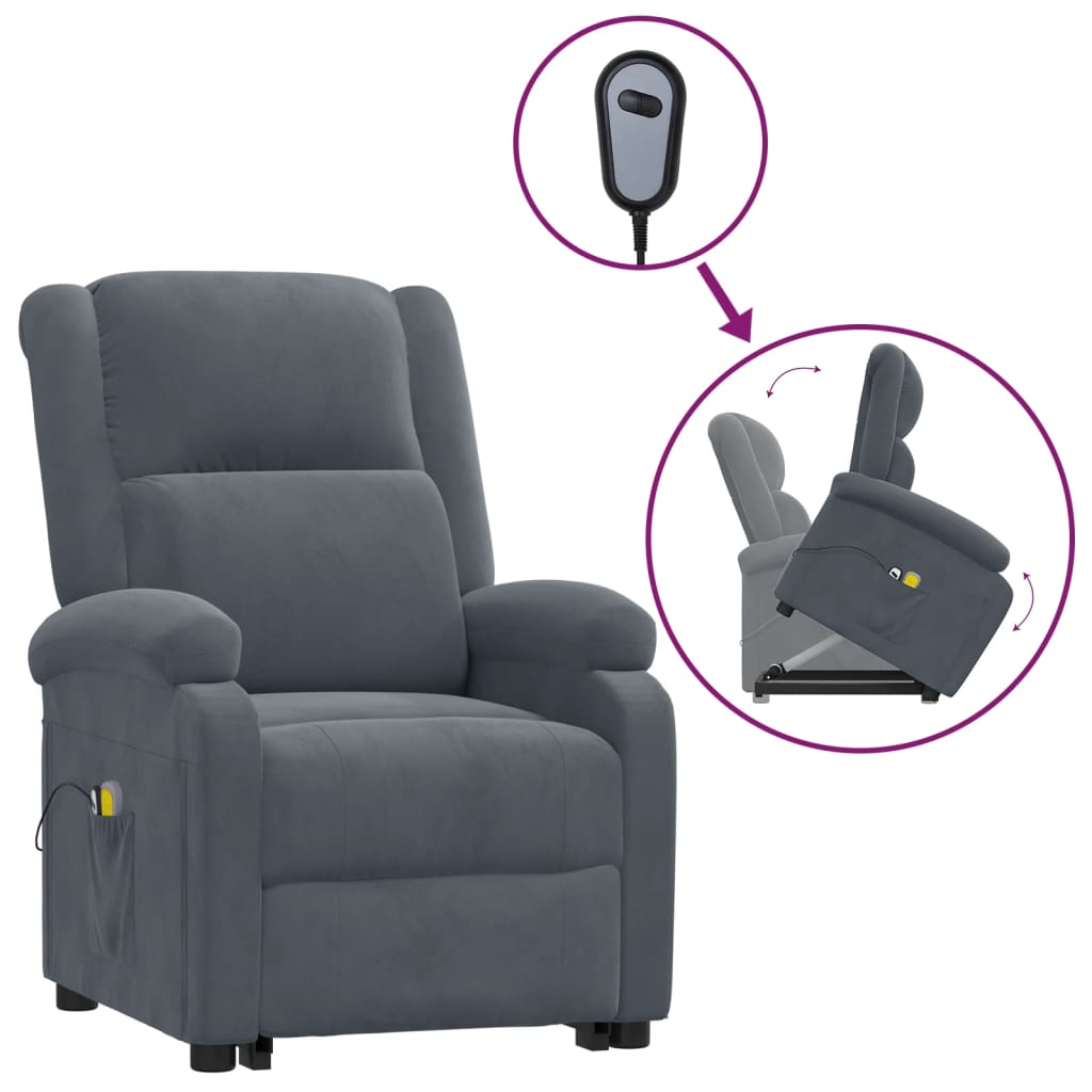 Løftestol Med Massagefunktion Velour
