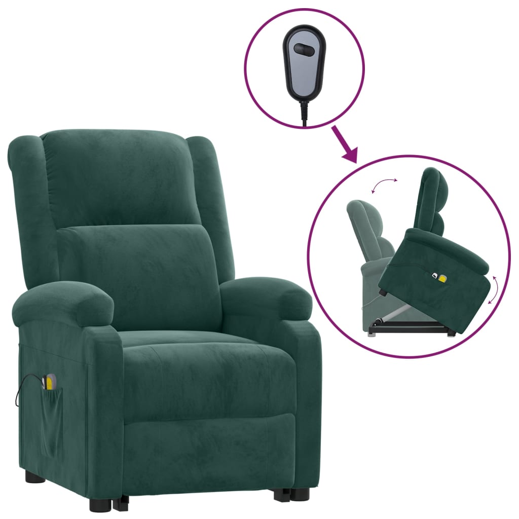 Løftestol Med Massagefunktion Velour