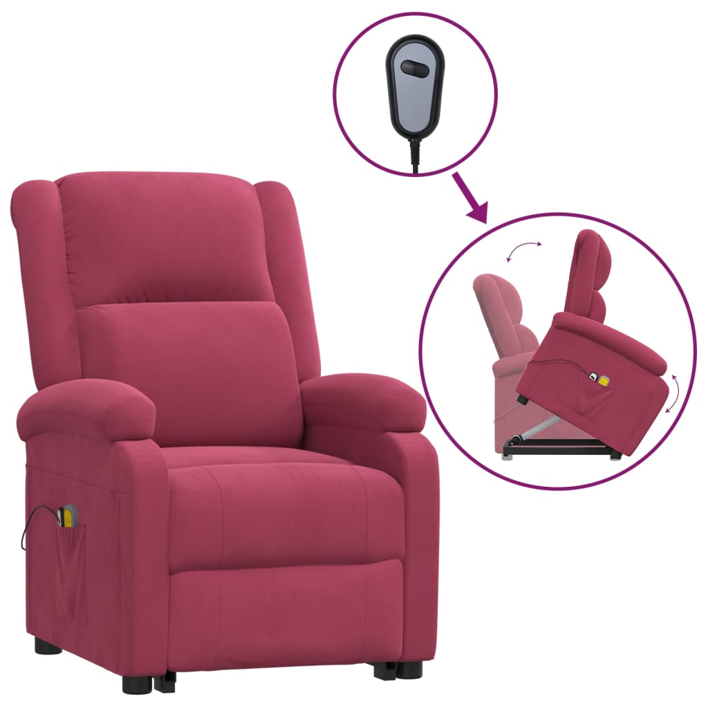 Løftestol Med Massagefunktion Velour