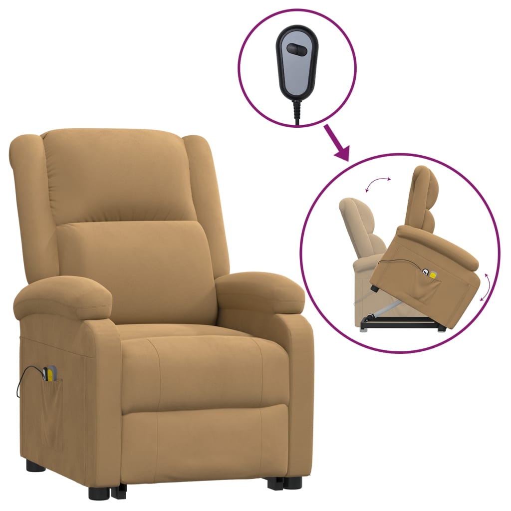 Løftestol Med Massagefunktion Velour
